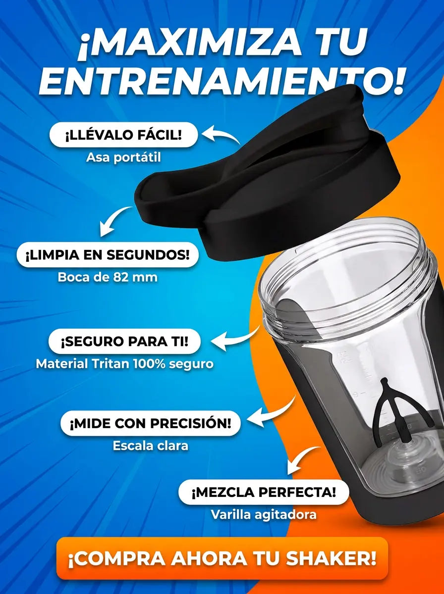 ShakeMix®  Shaker Eléctrico para Proteína Verdora