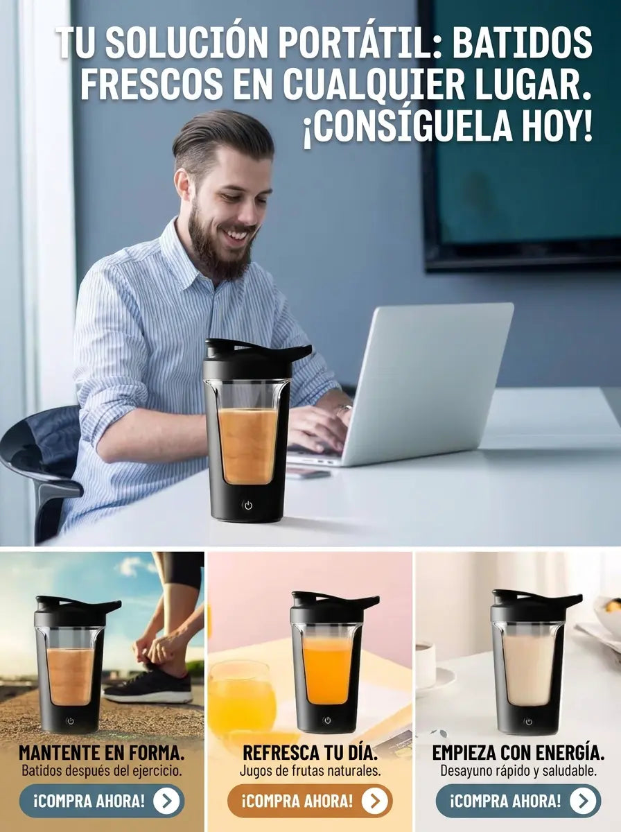 ShakeMix®  Shaker Eléctrico para Proteína Verdora